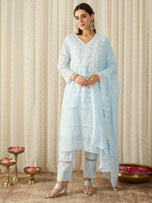 Kurta, Embroidered Trouser
