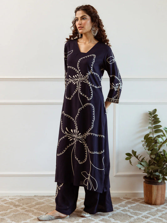 Straight Kurta with Palazzo
