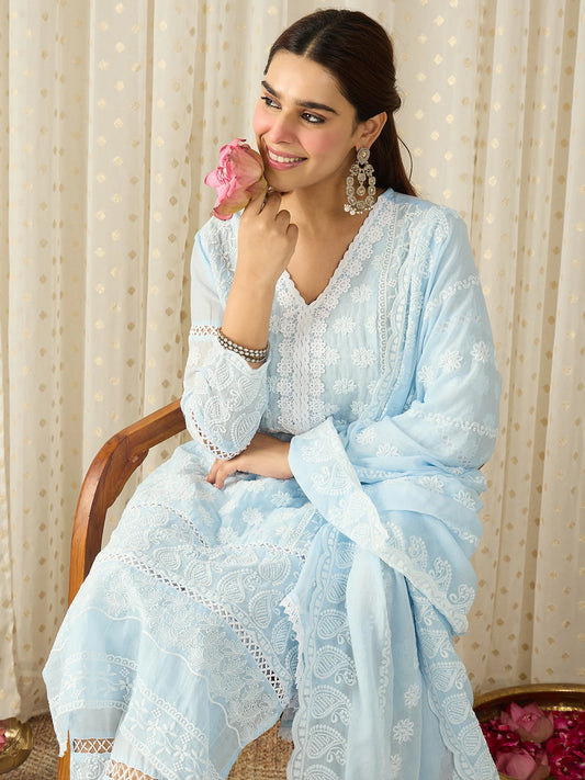 Kurta, Embroidered Trouser